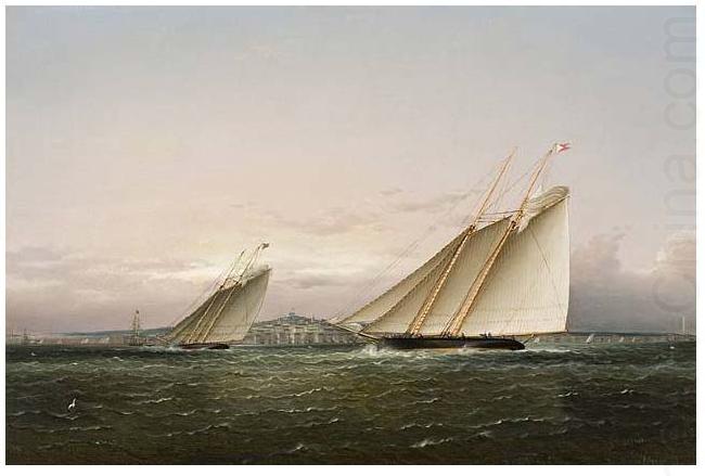 James Edward Buttersworth YachtRace BostonHarbor byButterworth china oil painting image